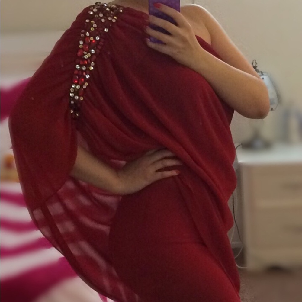 Short red dress